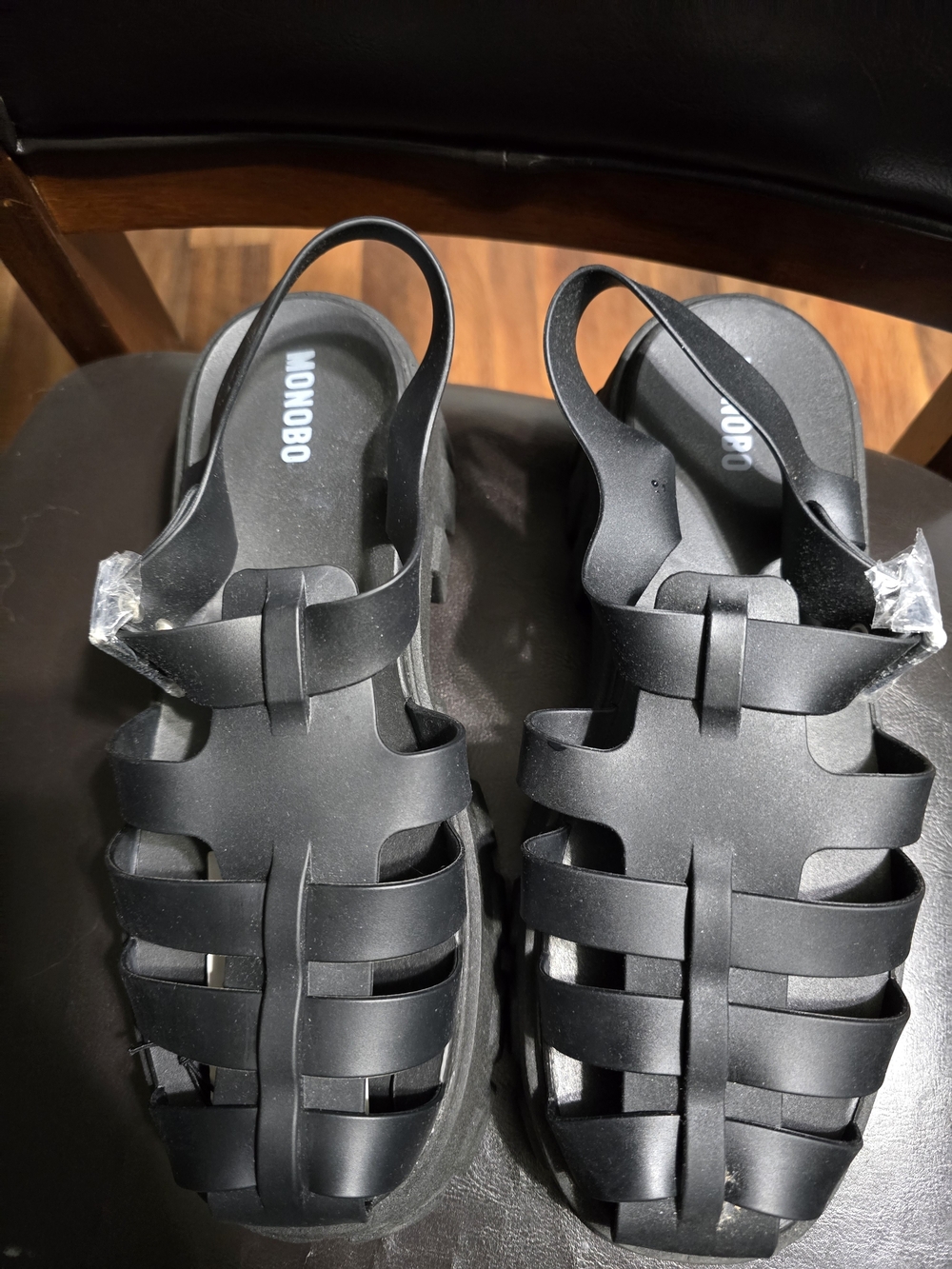 Black Women’s Woven Sandal - Comfortable Slingback